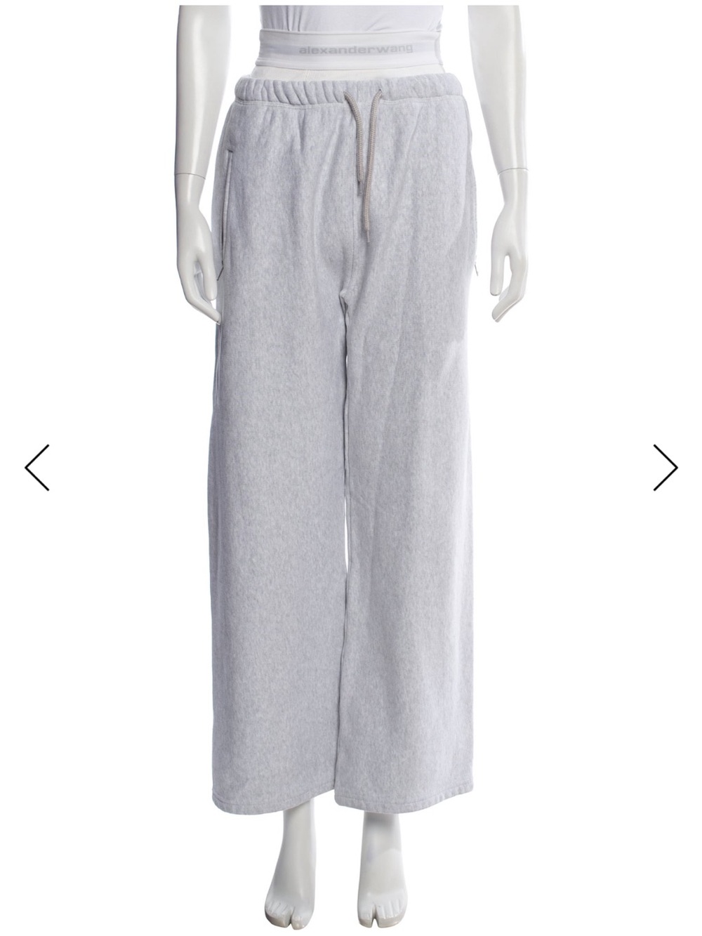 Alexander Wang Light Grey Wide-Leg Joggers